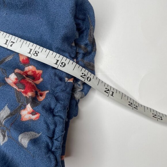 Torrid Blue Floral Smocked Waist V-Neck Mini Dress Plus Size 2X Cottagecore - Picture 9 of 14